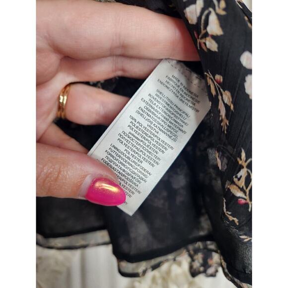 Lauren Ralph Lauren Black and White Floral Blouse - Picture 5 of 7